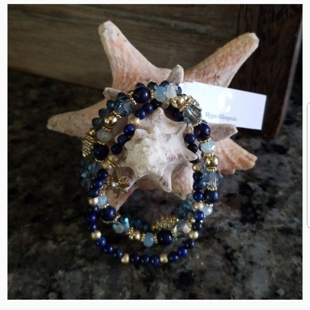 🆕 Blue & Gold Bracelet ✨ - Picture 5 of 8